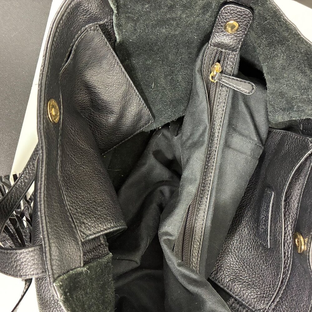 Michael Kors Ashbury Black Pebbled Leather Tote Bag Minimalist - Picture 7 of 10